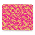 Pink And Yellow Giraffe Pattern Print Mouse Pad