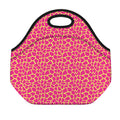 Pink And Yellow Giraffe Pattern Print Neoprene Lunch Bag