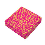 Pink And Yellow Giraffe Pattern Print Outdoor Seat Cushion Cover