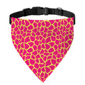 Pink And Yellow Giraffe Pattern Print Over The Collar Dog Bandana