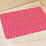 Pink And Yellow Giraffe Pattern Print Polyester Doormat