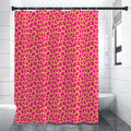 Pink And Yellow Giraffe Pattern Print Premium Shower Curtain