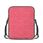 Pink And Yellow Giraffe Pattern Print Rectangular Crossbody Bag