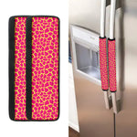 Pink And Yellow Giraffe Pattern Print Refrigerator Handle Covers