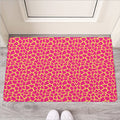 Pink And Yellow Giraffe Pattern Print Rubber Doormat