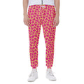 Pink And Yellow Giraffe Pattern Print Joggers