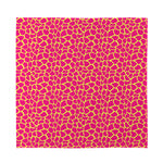 Pink And Yellow Giraffe Pattern Print Silk Bandana