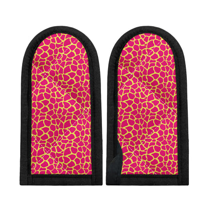 Pink And Yellow Giraffe Pattern Print Skillet Handle Cover
