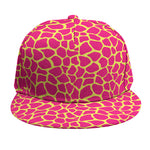 Pink And Yellow Giraffe Pattern Print Snapback Cap