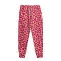 Pink And Yellow Giraffe Pattern Print Sweatpants