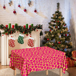 Pink And Yellow Giraffe Pattern Print Tablecloth