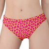 Pink And Yellow Giraffe Pattern Print Women's Panties