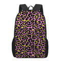 Pink And Yellow Leopard Print 17 Inch Backpack