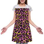Pink And Yellow Leopard Print Adjustable Apron