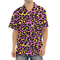 Pink And Yellow Leopard Print Aloha Shirt