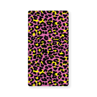 Pink And Yellow Leopard Print Baby Crib Sheet