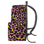Pink And Yellow Leopard Print Backpack