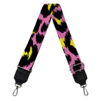 Pink And Yellow Leopard Print Bag Strap