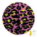 Pink And Yellow Leopard Print Basketball