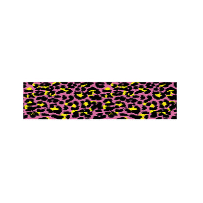 Pink And Yellow Leopard Print Bed Runner