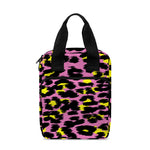Pink And Yellow Leopard Print Bible Tote Bag