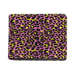 Pink And Yellow Leopard Print Bifold Wallet
