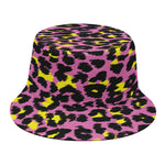 Pink And Yellow Leopard Print Bucket Hat