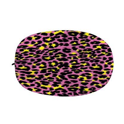 Pink And Yellow Leopard Print Car Side Mirror Covers