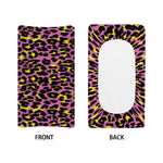 Pink And Yellow Leopard Print Changing Pad Cover