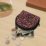 Pink And Yellow Leopard Print Coin Purse