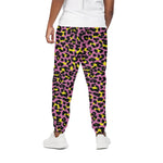 Pink And Yellow Leopard Print Cotton Pants