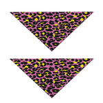 Pink And Yellow Leopard Print Dog Bandana