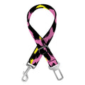 Pink And Yellow Leopard Print Dog Seat Belt
