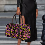Pink And Yellow Leopard Print Duffle Bag
