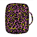Pink And Yellow Leopard Print Front Pocket Bible Bag