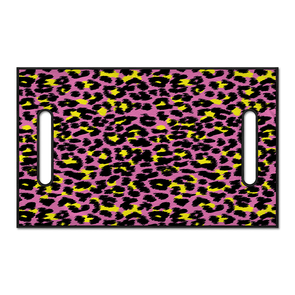 Pink And Yellow Leopard Print Golf Cart Seat Cover