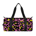 Pink And Yellow Leopard Print Gym Bag