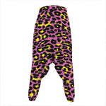 Pink And Yellow Leopard Print Hammer Pants