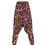 Pink And Yellow Leopard Print Hammer Pants
