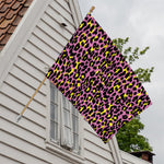 Pink And Yellow Leopard Print House Flag