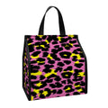 Pink And Yellow Leopard Print Insulated Lunch Tote