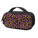 Pink And Yellow Leopard Print Insulin Cooler Travel Case