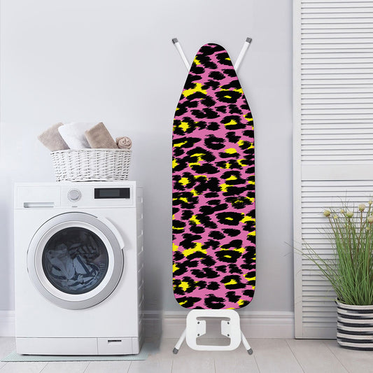 Pink And Yellow Leopard Print Ironing Board Cover