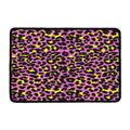 Pink And Yellow Leopard Print Kitchen Mat