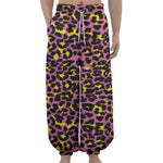 Pink And Yellow Leopard Print Lantern Pants