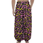 Pink And Yellow Leopard Print Lantern Pants