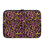 Pink And Yellow Leopard Print Laptop Sleeve