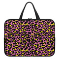 Pink And Yellow Leopard Print Laptop Sleeve With Handle