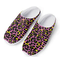 Pink And Yellow Leopard Print Mesh Casual Shoes