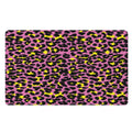 Pink And Yellow Leopard Print Polyester Doormat